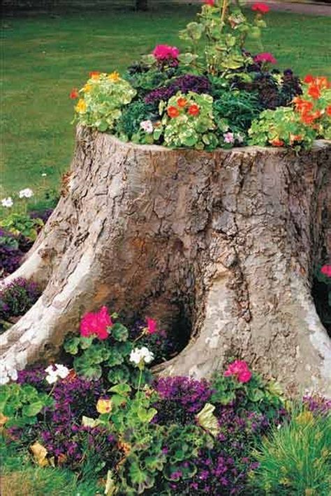 How To Make Your Own Tree Stump Planter Diy Projects For Everyone