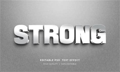 Premium Psd Strong Editable 3d Bold Text Style Effect Mockup Template