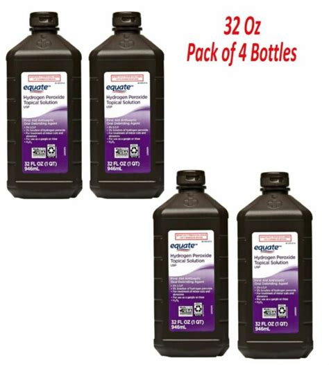 Equate 3 Hydrogen Peroxide 32 Fl Oz 8 Packs For Sale Online Ebay