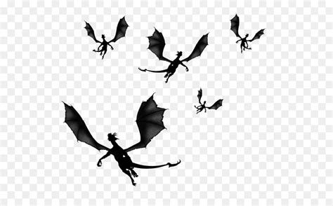 Dragon Silhouette Clip Art Flying Png Download 960826 Free