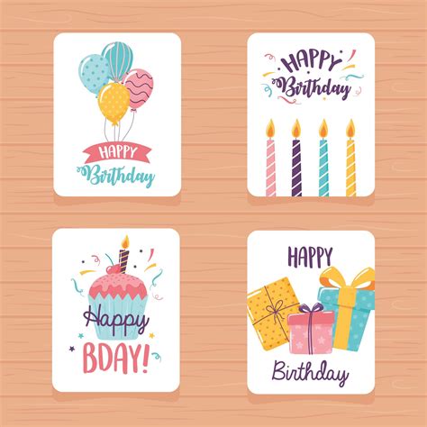 Happy Birthday Card 2449453 Vector Art At Vecteezy