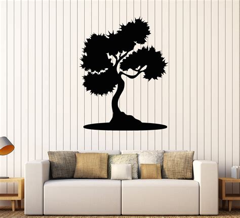 Vinyl Wall Decal Bonsai Tree Asian Style Room Stickers Mural Unique Gi