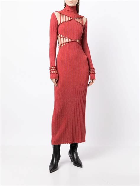Dion Lee X Braid Reflective Dress Farfetch