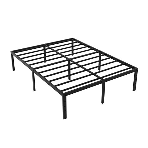 Buy Comasach 18 Inch Tall Metal Queen Bed Frame With Maximum Storage Heavy Duty Dural Steel