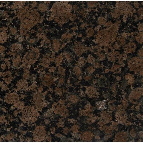 12 In X 12 In Baltic Brown Solid Polished Finish Granite Flooring Tile