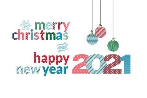Merry Christmas And Happy New Year 2021 1591494 Vector Art At Vecteezy