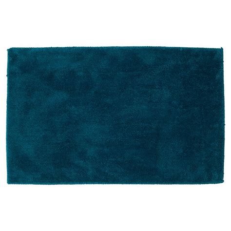 Tapis bleu petrole rond : Tapis de bain Doux 50 x 80 cm bleu pétrole SEALSKIN