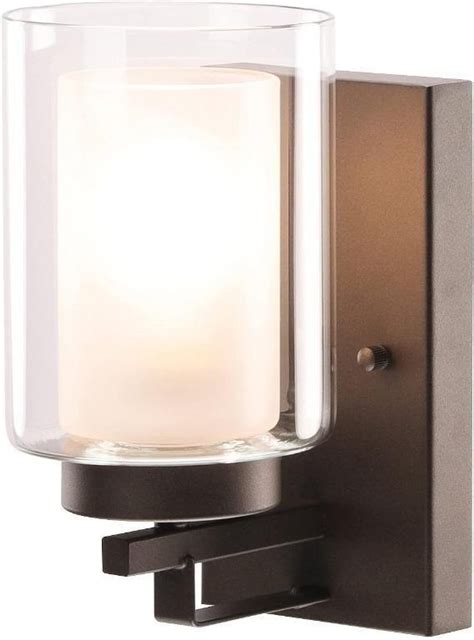 3011 Xinbei Wall Light 1 Light Wall Lamp With Dual Glass Shade Modern