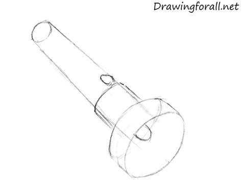 How To Draw A Flashlight Step By Step Ginger Owestrim