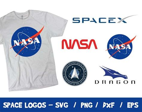 Space Logo Bundle Svg Nasa Spacex Space Force Crew Dragon Space Mission