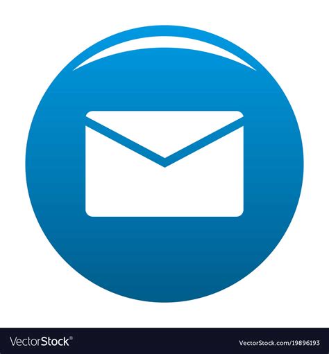 Mail Icon Blue Royalty Free Vector Image Vectorstock