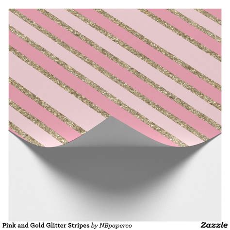 Diy paper sakura gift wrapping. Pink and Gold Glitter Stripes Wrapping Paper | Zazzle.com | Pink and gold, Wedding wrapping ...