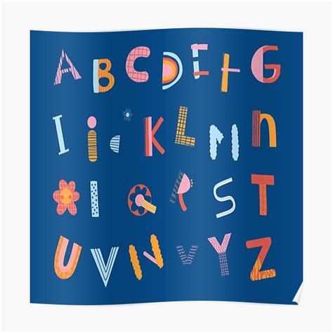 Alphabet Poster For Sale By Tolaye Redbubble