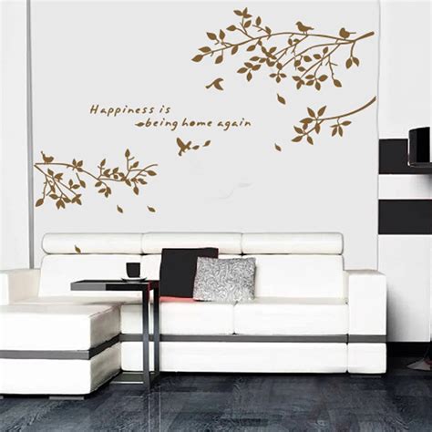Removable Wall Stickers Diy Wall Decal Stickers Branch Birds Art Decals
