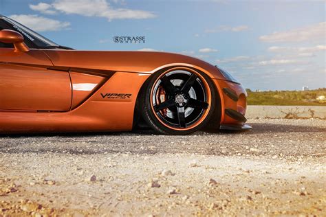 Orange Dodge Viper Taken To Another Level With Custom Parts And 20 Inch