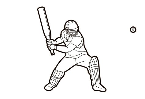 Cricket Player Action Cartoon Sport 9725233 Vector Art At Vecteezy