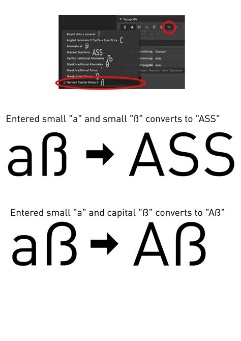 German Capital Sharp S Is Not Handled Correctly By The All Caps