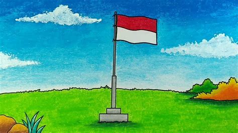 Menggambar Bendera Merah Putih Cara Menggambar Dan Mewarnai Bendera