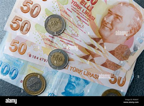 La Lira Turca Turk Lirasi Las Monedas Y Billetes En Moneda Local