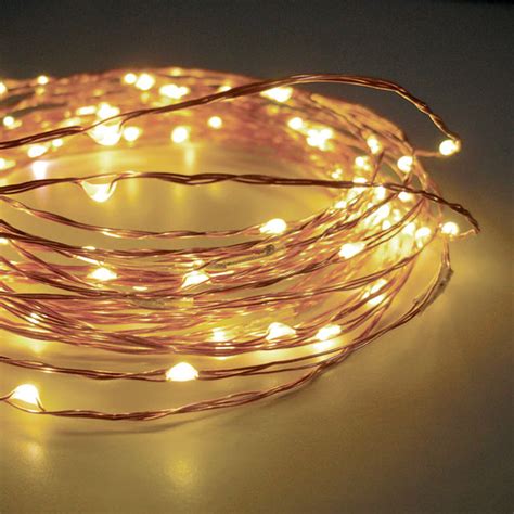 120 Warm White Led String Lights Flexible Wire Electric 20 Feet Buy Now