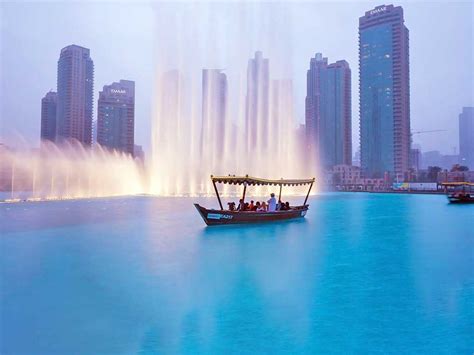 Dubai Fountain Lake Ride Lonely Dubai Discover Dubai Tourism Guide