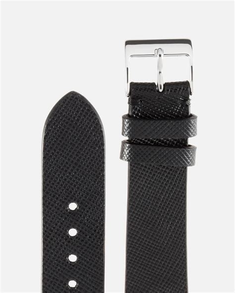Jpm X S Song Black Saffiano Leather Italian Watch Strap S Song Vintage Watches For Sale S