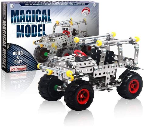 Iron Commander Car Model Kits Building Toys Metal Off Road Erector Sets