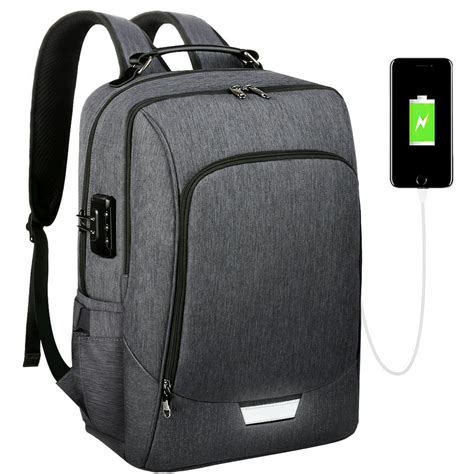 Generic Travel Laptop Backpack Water Resistant Anti Theft School Bag With Usb Charging Port