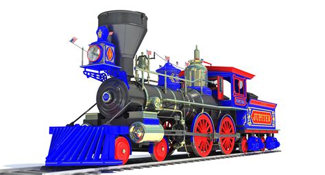Jupiter Steam Locomotive 3d Model Cgtrader