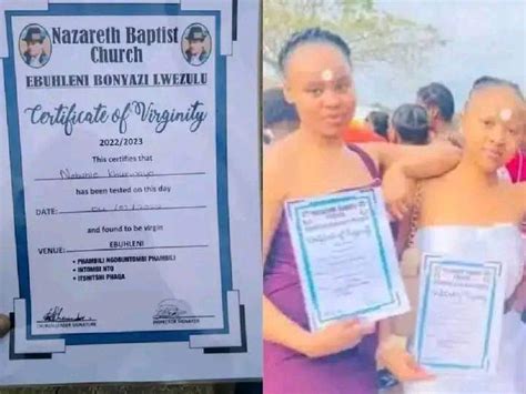 Church Gives Certificate Of Virginity To Ladies After Test In South