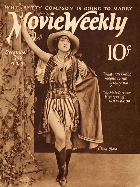 Clara Bow On The Cover Of Movie Weekly C1923 Silent