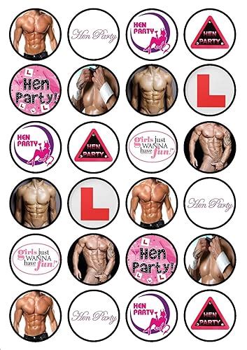 X24 Adult Penis Naughty Hen Night Party Willy Cup Cake Toppers