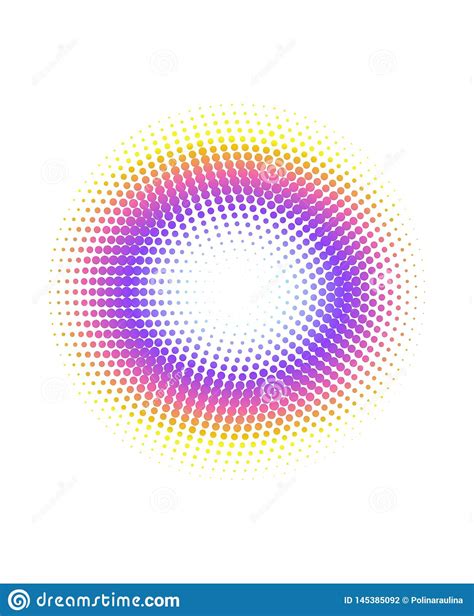 Abstract Colorful Rainbow Halftone Circle Dots Pattern Background