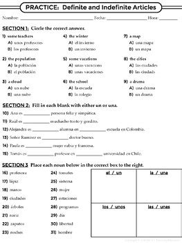 You can improve the articles that appear in your dissertation by Spanish 1 - Gender and Definite & Indefinite Articles ...