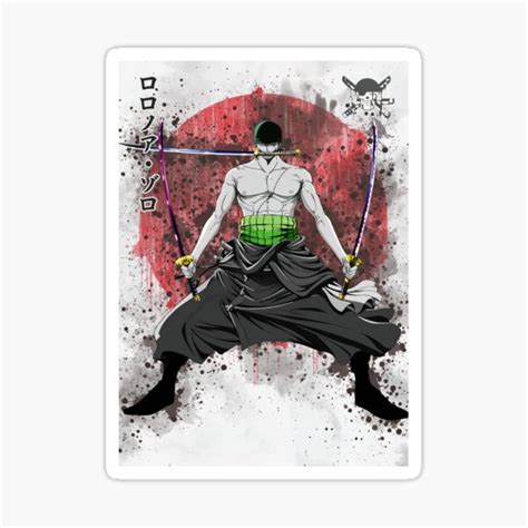 One Piece Zoro Sticker For Sale By MelissaHedquist Redbubble