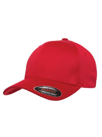 Flexfit Cool And Dry Sport Baseball Caps In Rot Baseball Cap