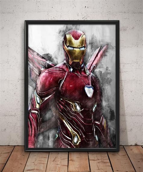 Iron Man Print The Avengers Art Print Wall Art Home Decor Poster