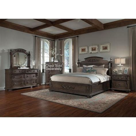 Versailles Pewter Brown 6 Piece Queen Bedroom Set Rc Willey Home