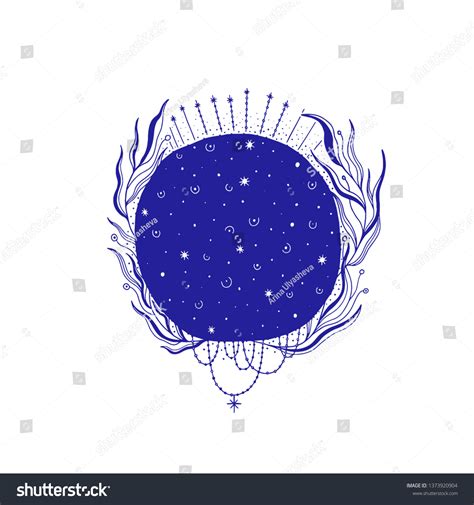 Mystic Moon Illustration Esoteric Signmagic Life Stock Vector Royalty