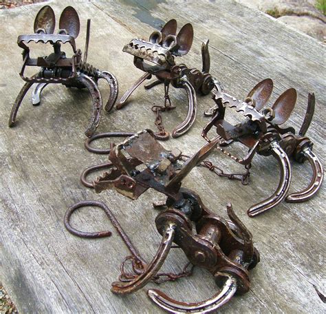 Garden Art From Recycled Materials Metal Dogs Jangling Jack