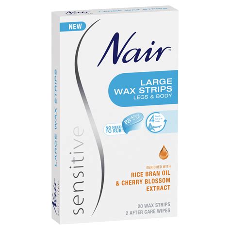 Nair Sensitive Large Wax Strips 20 Pack Discount Chemist