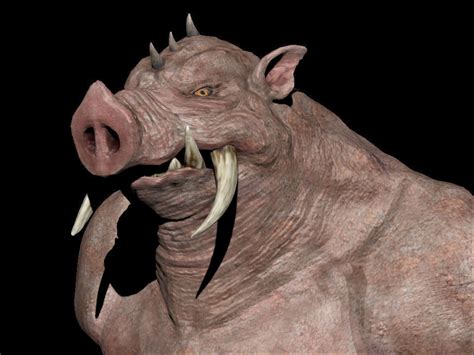 3d Asset Evil Pig Character Cgtrader