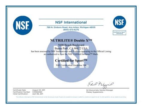 Nsf Certification Amway