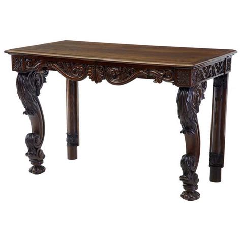 19th Century Anglo Indian Carved Rosewood Console Table At 1stdibs