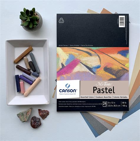 Canson Mi Teintes Pastel Pad Assorted Colors 9x12 Fold Over