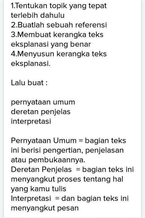 Langkah Langkah Menyusun Teks Eksplanasi Rumah Siswa