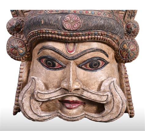 Indian Mask Wall Décor Hand Carved Painted Wooden Masks Etsy