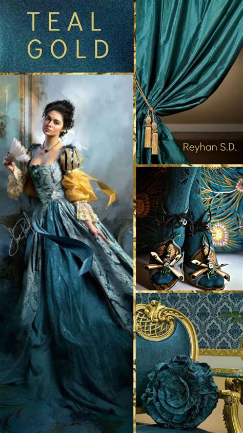 Teal And Gold By Reyhan Sd Color Schemes Colour Palettes Paint