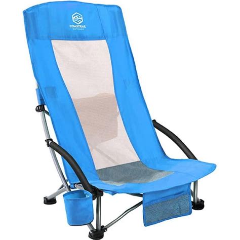Camping Chair High Back Outdoor Beach Chair With Cooler Cup Holder