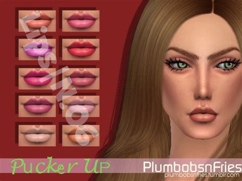 Plumbobsnfries Pucker Up Lips N06 • Sims 4 Downloads